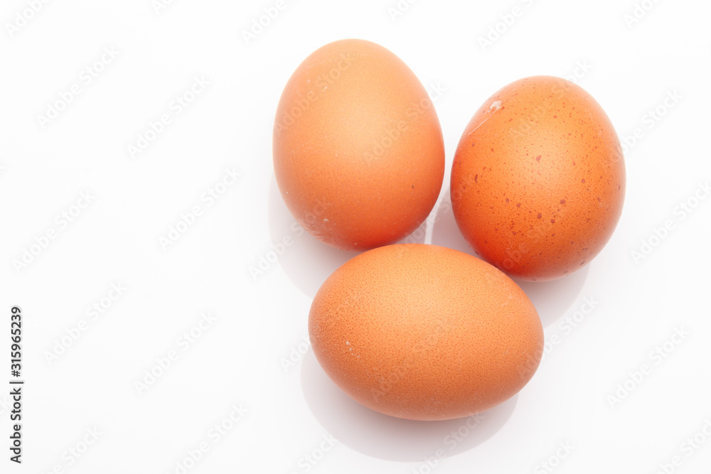 Chicken eggs, raw eggs freshly picked from the farm Chicken eggs, raw eggs freshly picked from the farm