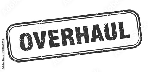 overhaul stamp. overhaul square grunge black sign
