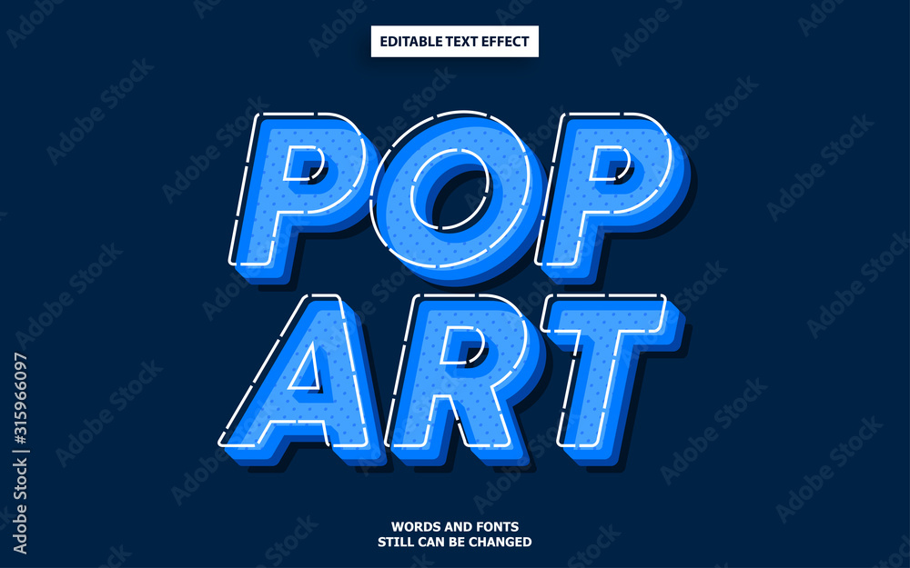 Pop art editable text effect Pop art editable text effect