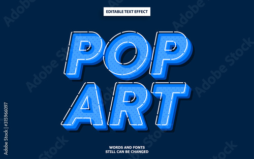 Pop art editable text effect