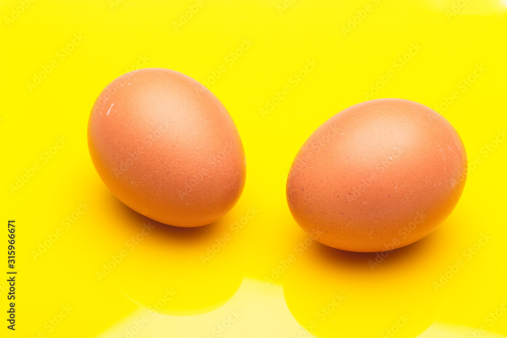 Chicken eggs, raw eggs freshly picked from the farm Chicken eggs, raw eggs freshly picked from the farm