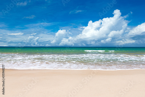 Beach and beautiful tropical sea. © Pakhnyushchyy