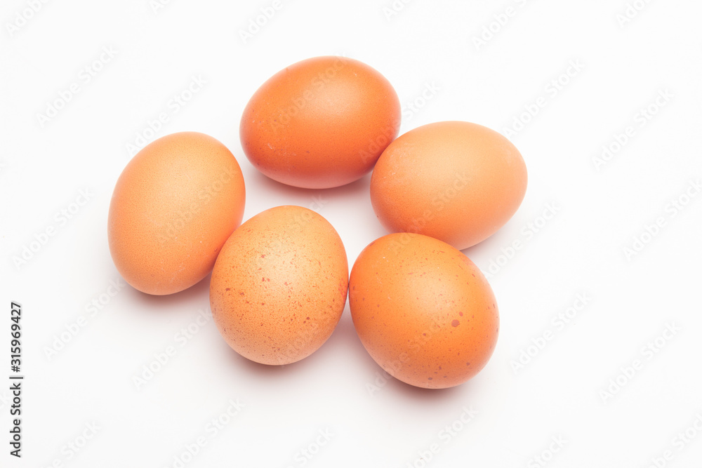 Chicken eggs, raw eggs freshly picked from the farm Chicken eggs, raw eggs freshly picked from the farm