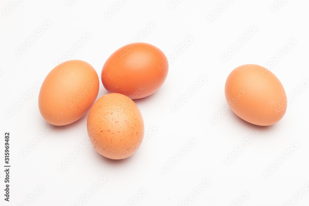 Chicken eggs, raw eggs freshly picked from the farm Chicken eggs, raw eggs freshly picked from the farm