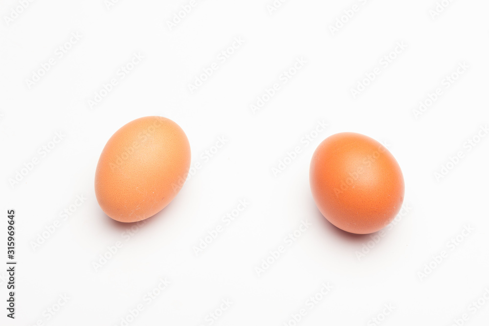 Chicken eggs, raw eggs freshly picked from the farm Chicken eggs, raw eggs freshly picked from the farm
