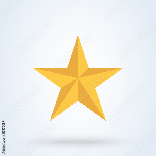 christmas star flat. Simple vector modern icon design illustration.