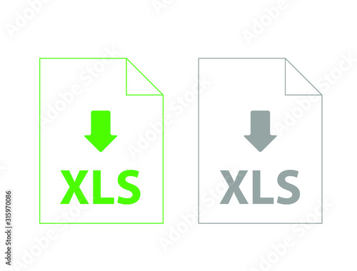 Icons for office file extensions, vector icons
