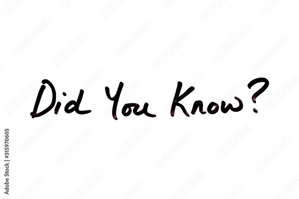 Did You Know? Did You Know?