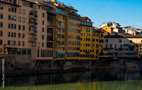 Colorful Houses on the Arno River, Florence