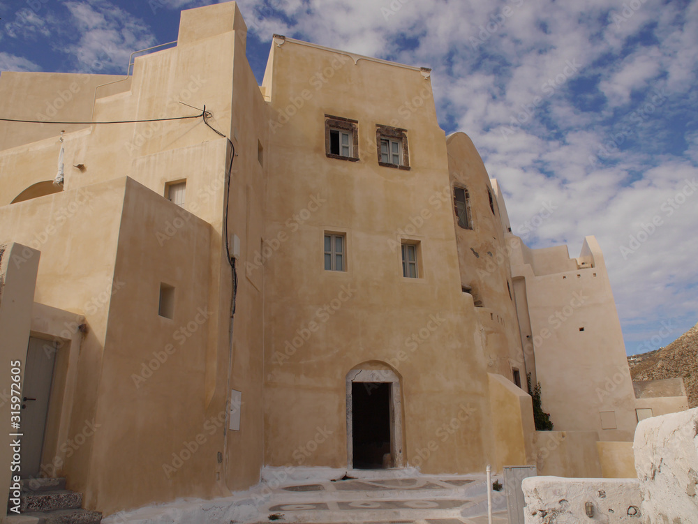 Emporio, the largest village of Santorini,Greece. Views of Castle and typical buildings and streets of the central historical part. Emporio, the largest village of Santorini,Greece. Views of Castle and typical buildings and streets of the central historical part.