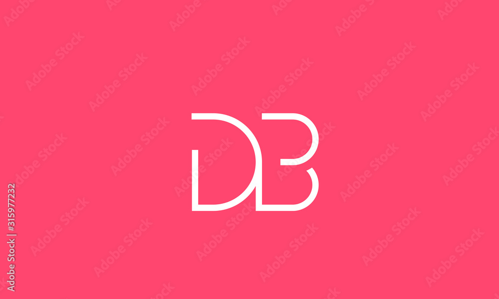 Alphabet letters monogram icon logo DB Alphabet letters monogram icon logo DB