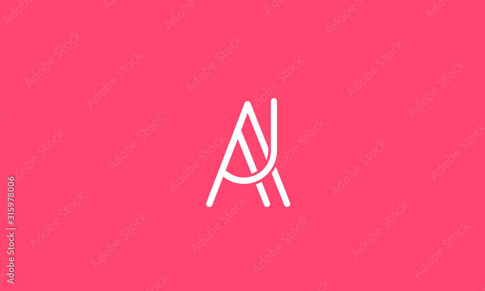 Alphabet letters monogram icon logo AJ Stock Vector | Adobe Stock