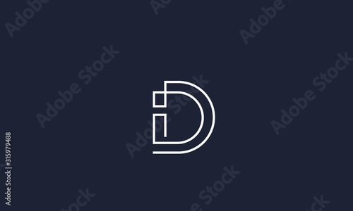Alphabet letters monogram icon logo ID or DI