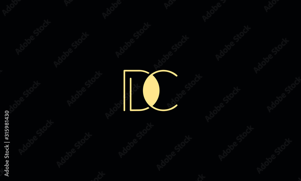 Alphabet letters monogram icon logo DC Stock Vector | Adobe Stock