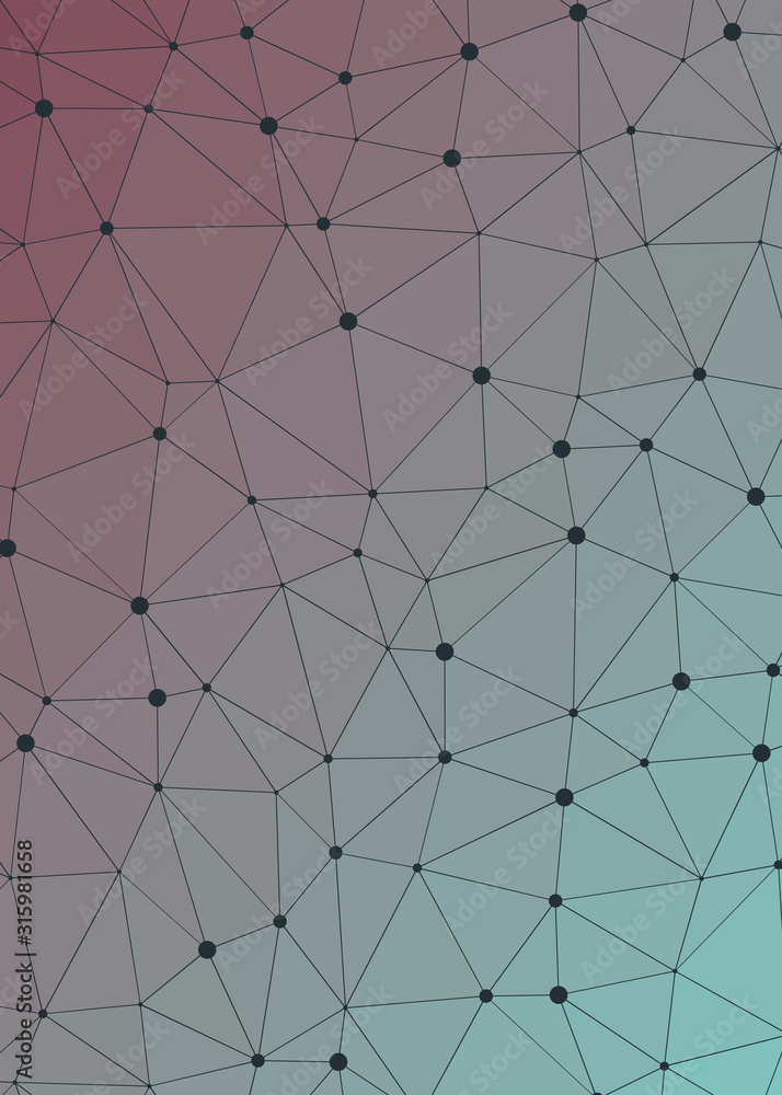 Fototapeta premium Abstract Low Polygon gradient Generative Art background illustration