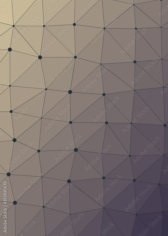 Obraz premium Abstract Low Polygon gradient Generative Art background illustration
