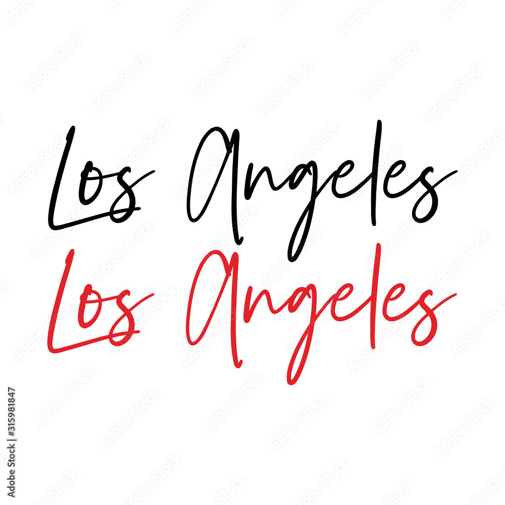 Los Angeles city calligraphy vector quote Los Angeles city calligraphy vector quote