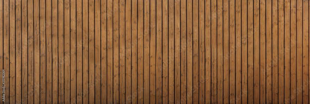 Brown vertical wood texture background coming from natural tree. panorama