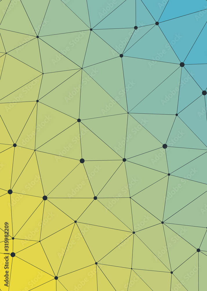 Obraz premium Abstract Low Polygon gradient Generative Art background illustration