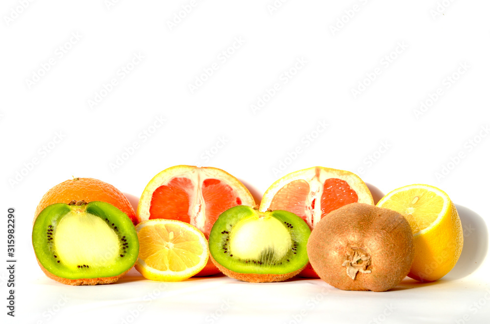 Fruit set isolated on white background, photo Fruit set isolated on white background, photo