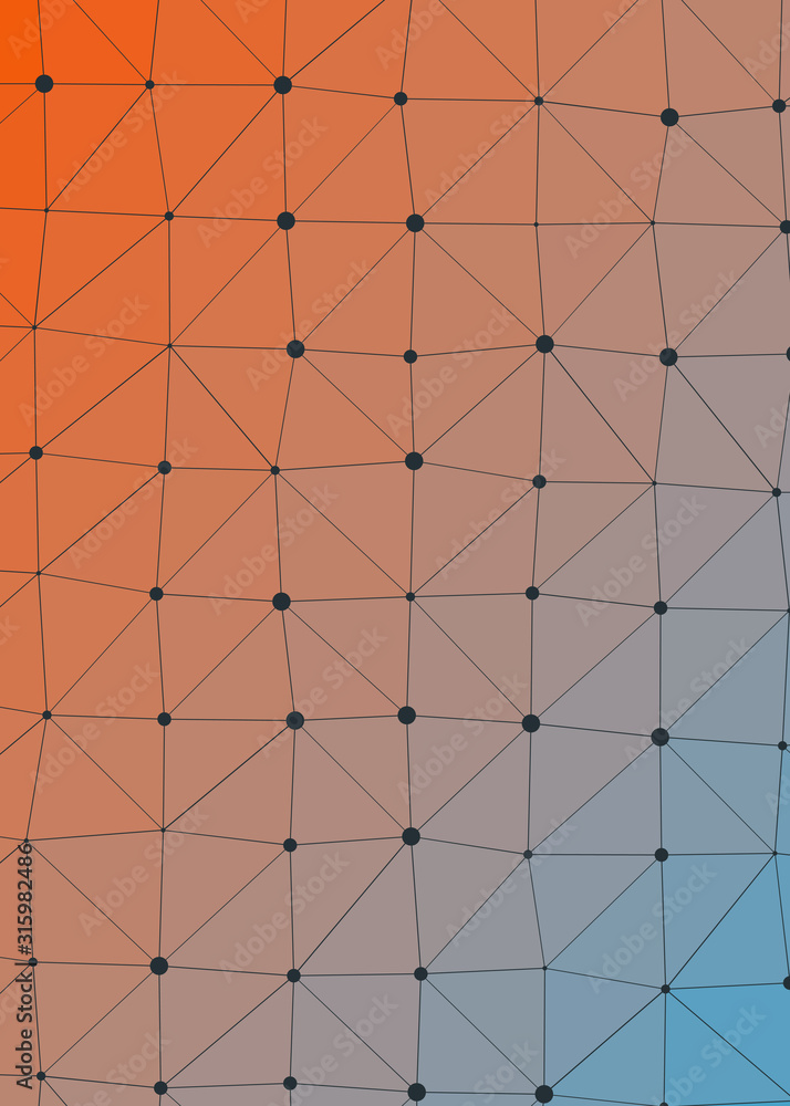 Obraz premium Abstract Low Polygon gradient Generative Art background illustration