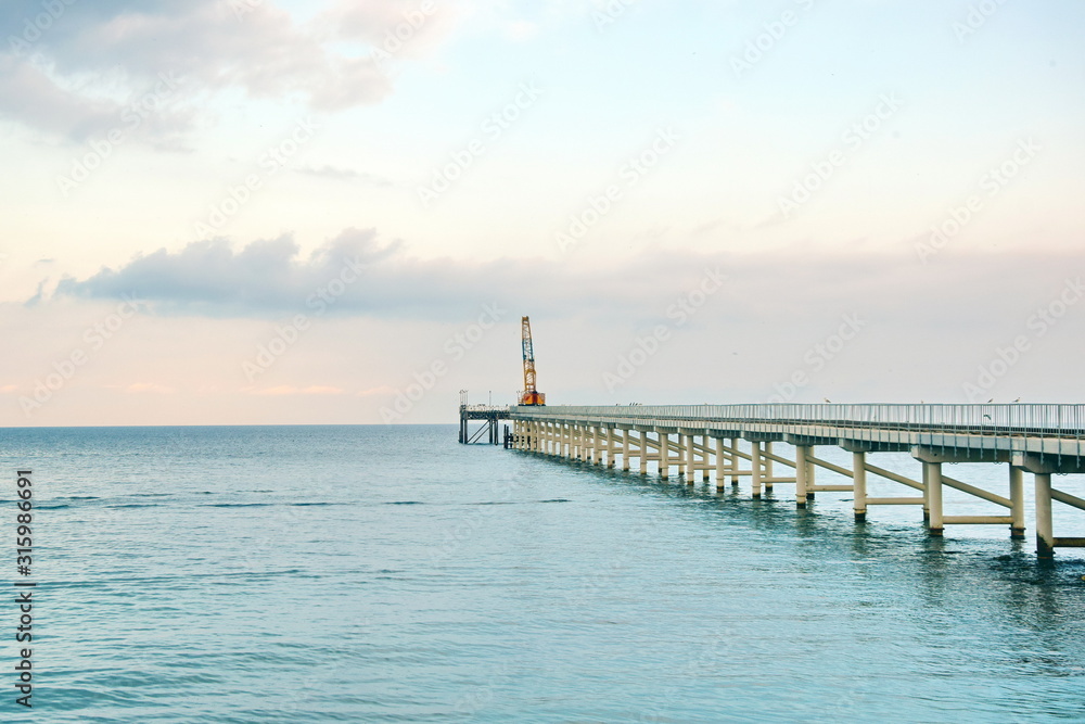 Seaside Pier Bulgaria in Sunset Seaside Pier Bulgaria in Sunset