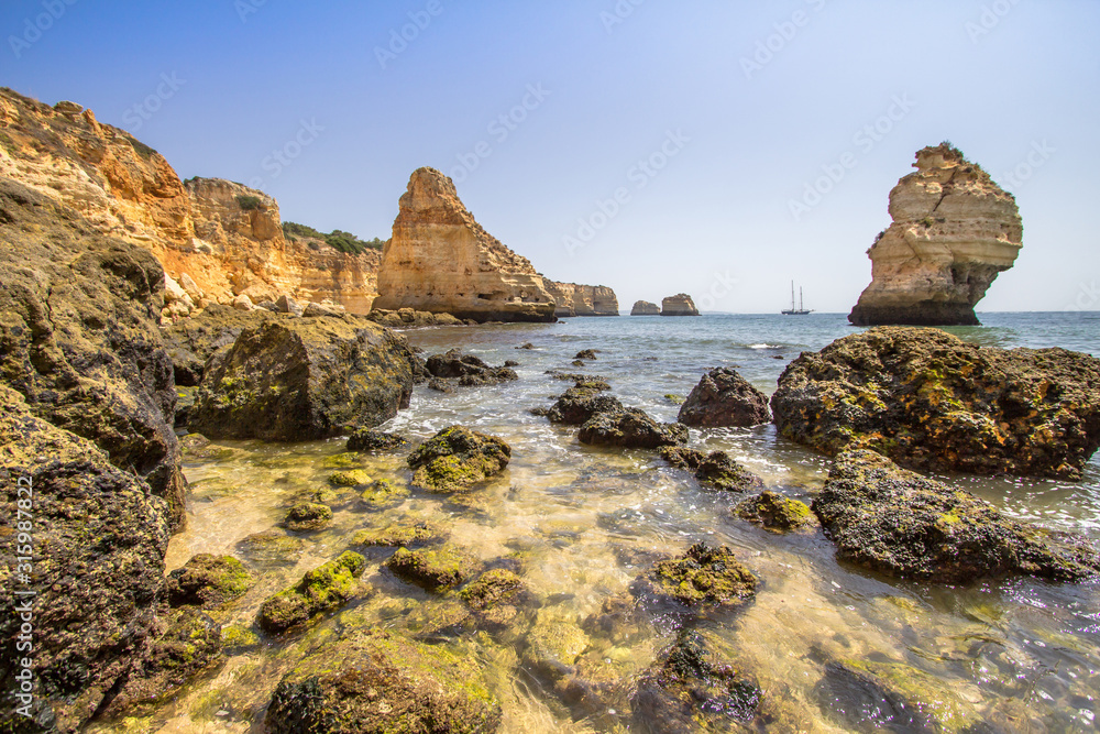 Praia Marinha in Portimao, Algarve, Portugal Praia Marinha in Portimao, Algarve, Portugal