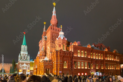 Red square and new year's Moscow