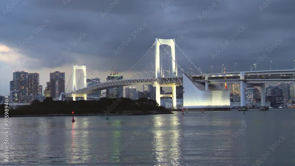 Cruising on the river at night in Kawaguchiko Japan Cruising on the river at night in Kawaguchiko Japan