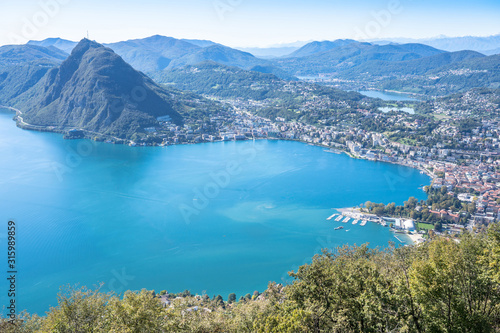 Panorama of Lake Lugano, Switzerland © robertdering