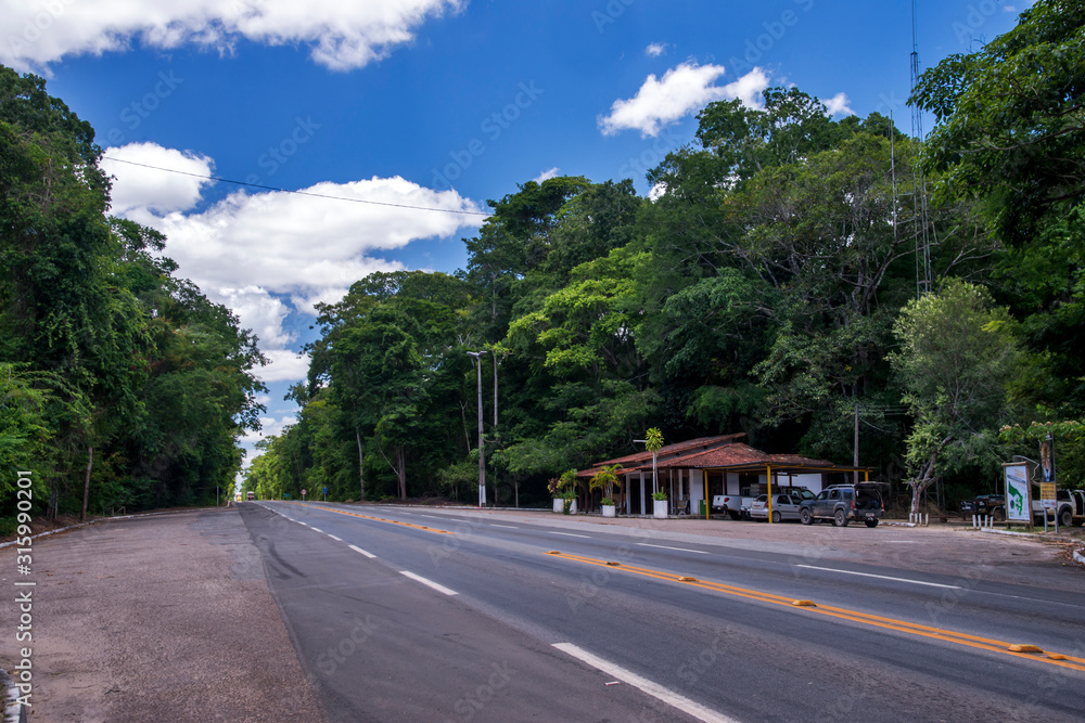 Highway photographed in Linhares, Espirito Santo. Southeast of Brazil. Atlantic Forest Biome. Picture made in 2015.