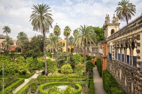Real Alcazar Gardens in Seville, Spain