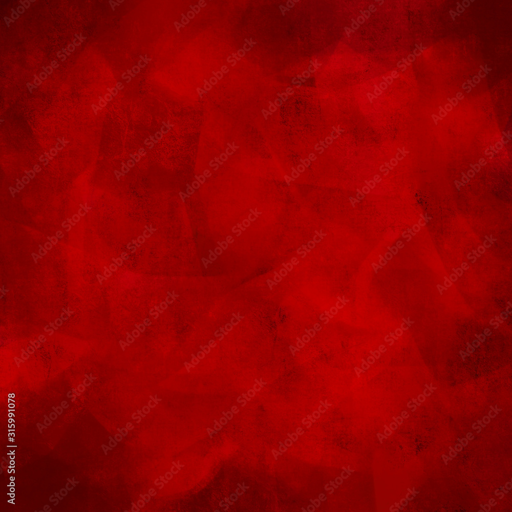 Red and Burgundy Painted Background Grungy Texture with Roller Brush Pattern Raster