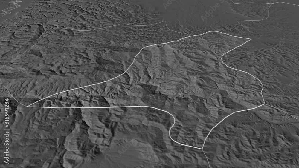 Jarash, province with its capital, zoomed and extruded on the bilevel map of Jordan in the conformal Stereographic projection. Animation 3D Jarash, province with its capital, zoomed and extruded on the bilevel map of Jordan in the conformal Stereographic projection. Animation 3D