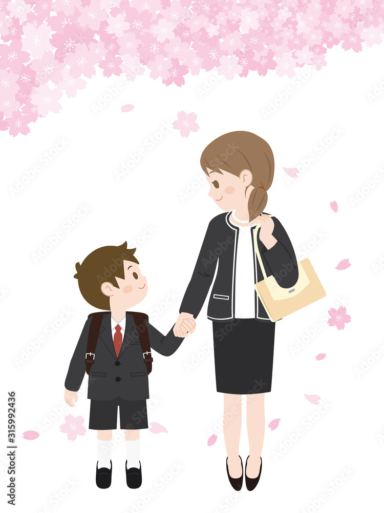 小学一年生 入学 母親 小学一年生 入学 母親