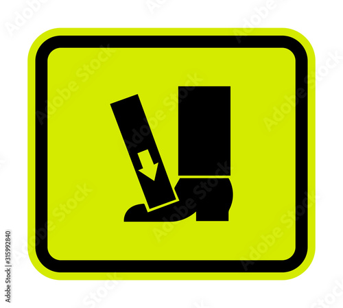 Foot Crush Force From Above Symbol Sign, Vector Illustration, Isolate On White Background Label .EPS10