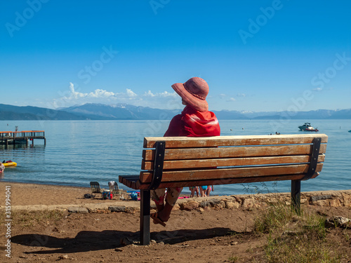 Looking out into lake Tahoe in California. © RG