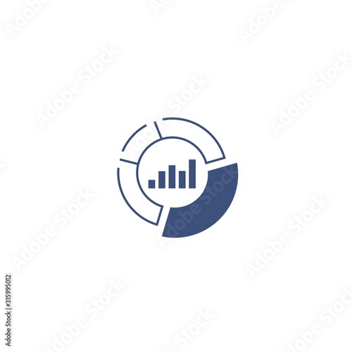 Analytics service. Vector icon on a white background.