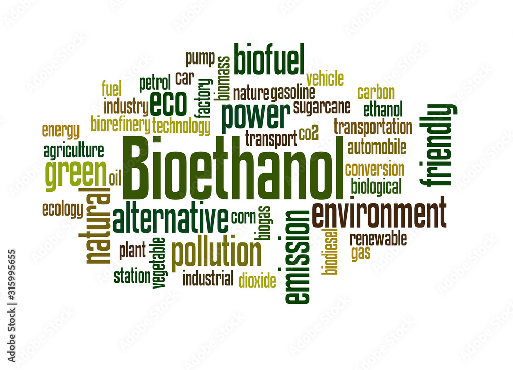 Bioethanol word cloud concept 2