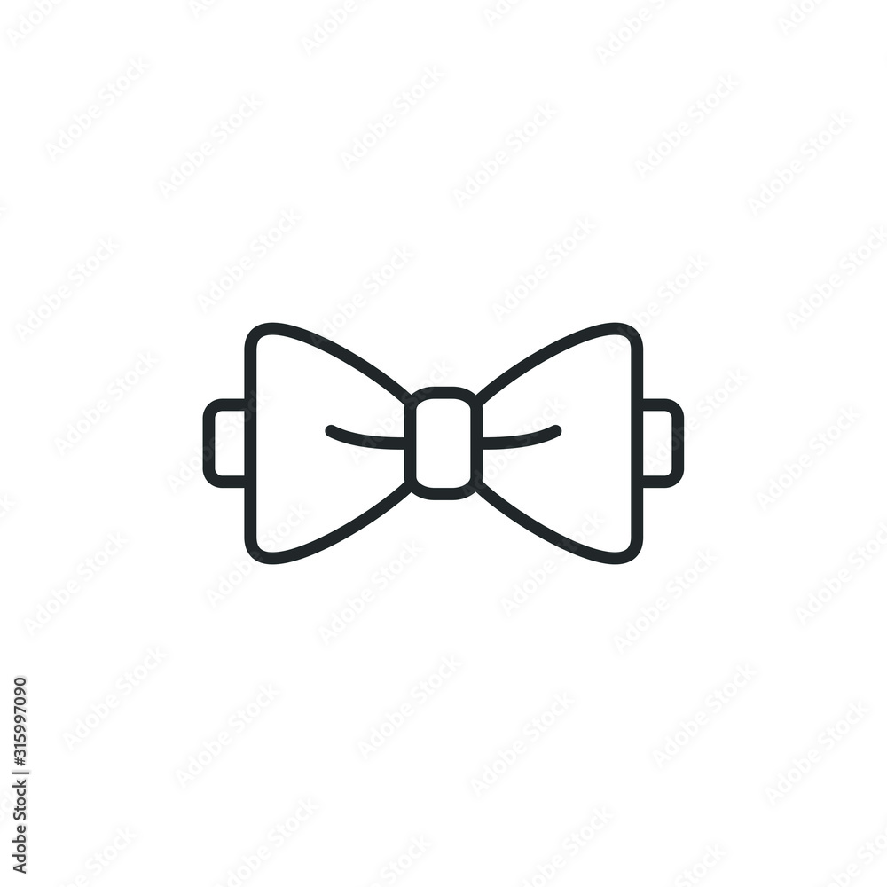 Fototapeta premium bow tie icon template color editable. bow tie symbol vector sign isolated on white background illustration for graphic and web design.