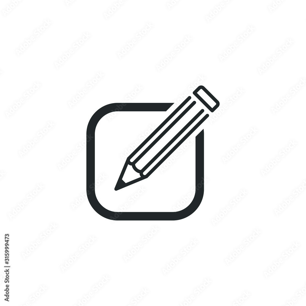 Edit text icon template color editable. Edit symbol vector sign isolated on white background illustration for graphic and web design.