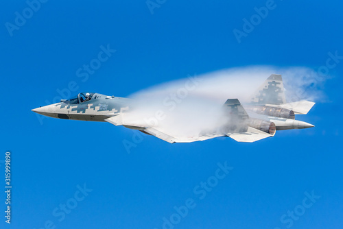 Russian 5th generation jet fighter Sukhoi Su-57 (PAK-FA, T-50)