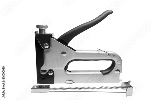 Steel building stapler for fastening materials
