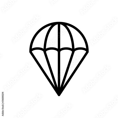 Parachute icon trendy design template