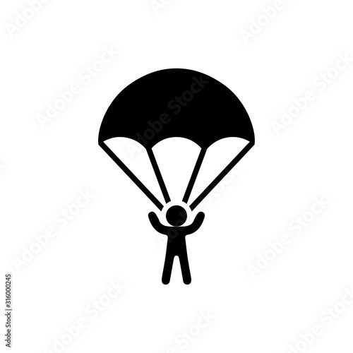 Parachute icon trendy design template