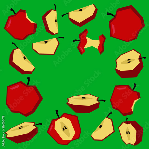 apple stubs and pieces slices healthy food vegan