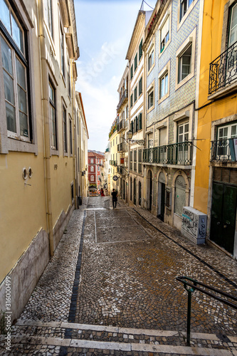 Lisbon Narrow Street in Bairro Alto