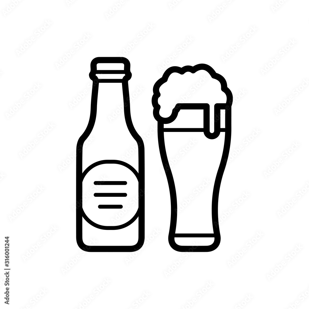 Beverage icon : beer design trendy