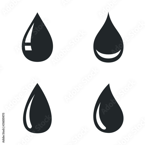liquid drops icon template color editable. Oil drop, water drops symbol vector sign isolated on white background illustration for graphic and web design.