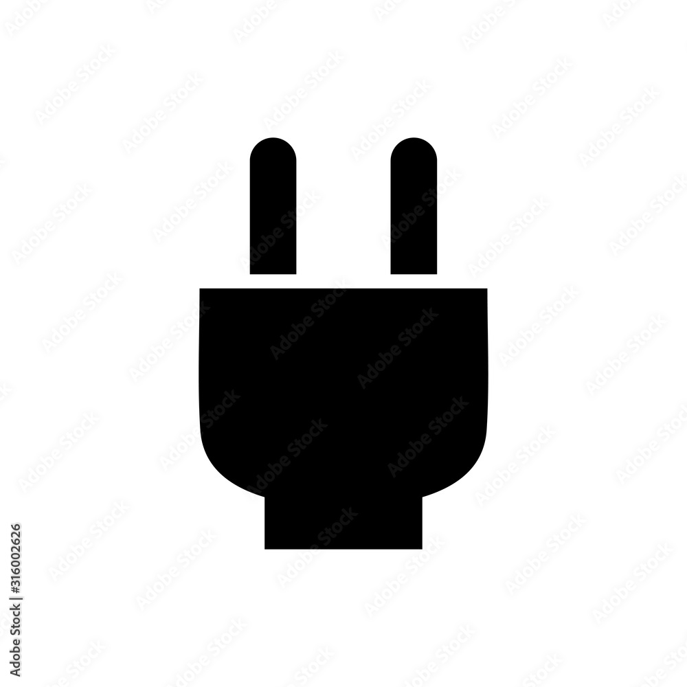 Obraz premium Plug electric cable wire icon